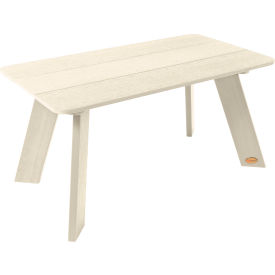 Italica Modern Coffee Table, 17-3/4" x 31", Whitewash
