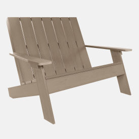 Italica Double Wide Modern Adirondack Chair, Woodland Brown