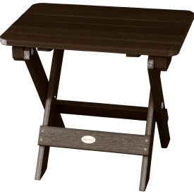 Adirondack Folding Side Table, 14" x 20", Weathered Acorn