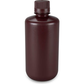 Diamond Essentials Bottle w/Screw Cap, 1000mL Cap., Amber, 50/Case