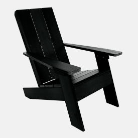 Italica Modern Adirondack Chair, Black