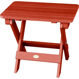 Adirondack Folding Side Table, 14" x 20", Rustic Red