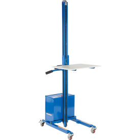 Steel Quick Lift DC Powered, 37-9/16"L x 23-1/2"W x 80-5/16"H, 125 lb Capacity