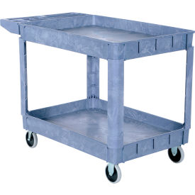 Utility Service Cart w/2 Shelves, 550 lb Capacity, 45"L x 25-1/2"W x 33-1/2"H, Gray