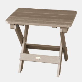 Adirondack Folding Side Table, 14" x 20", Woodland Brown