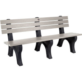 Aurora Traditional 6' Park Bench, Harbor Gray