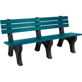 Aurora Traditional 6' Park Bench, Nantucket Blue