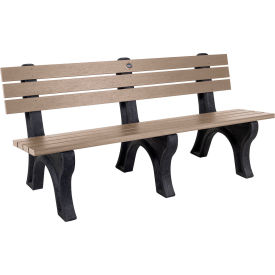 Aurora Traditional 6' Park Bench, Woodland Brown