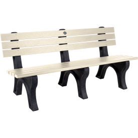 Aurora Traditional 6' Park Bench, Whitewash