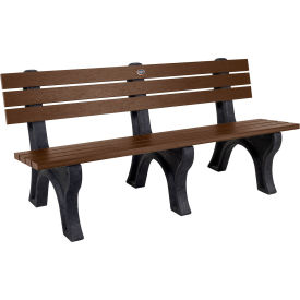Aurora Traditional 6' Park Bench, Weathered Acron