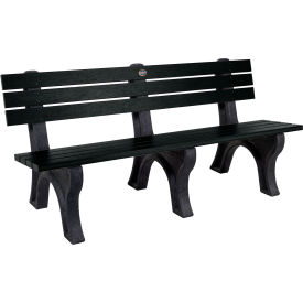 Aurora Traditional 6' Park Bench, Black
