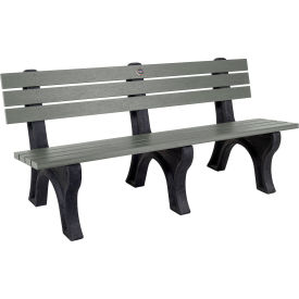 Aurora Traditional 6' Park Bench, Coastal Teak