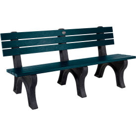 Aurora Traditional 6' Park Bench, Federal Blue