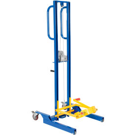 Steel Variable Height Pail Dispenser, 125 lb Capacity Blue/Yellow