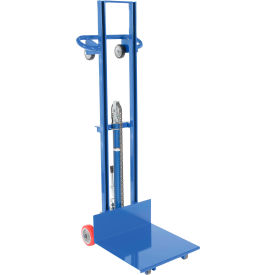 Steel Lite Load Lift With Foot Pump and Fixed Wheels, 29-3/4"L x 20-1/16"W x 66-11/16"H