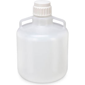 Carboy, Round with Handles, White PP Screwcap, Autoclavable, 15 Liter
