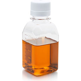 Diamond Real Seal Square Media Bottle, 250 mL Cap., 24/Case