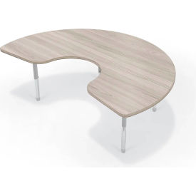 Hierarchy Activity Kidney Table, Gray Elm, Matching Edge