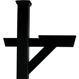 Hazleton In-Ground Mailbox Post, Black