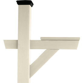 Hazleton In-Ground Mailbox Post, Whitewash