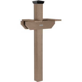 Hazleton Two-Sided In-Ground Mailbox Post, Woodland Brown
