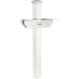Hazleton Two-Sided In-Ground Mailbox Post, White