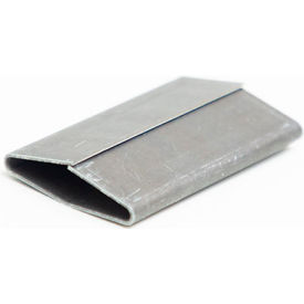 Heavy Duty Push Type Steel Seal, 3/4" Strap Width, Silver, Pack of 500