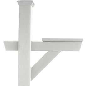 Hazleton In-Ground Mailbox Post, White