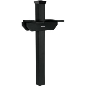 Hazleton Two-Sided In-Ground Mailbox Post, Black