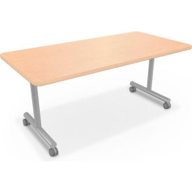 Inklud Multipurpose Training Table, T-Leg, Rectangle, 60"L x 30"W, Fusion Maple