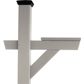 Hazleton In-Ground Mailbox Post, Harbor Gray