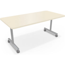 Inklud Multipurpose Training Table, T-Leg, Rectangle, 60"L x 30"W, Neutral Weft