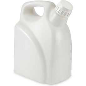 Jerrican, Rectangular with Handle, HDPE, White PP Screwcap, 5 Liter