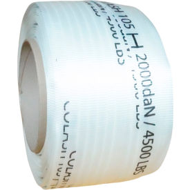 4400# Cross-Woven Cord Strapping, 1-1/4"W x 820'L, White