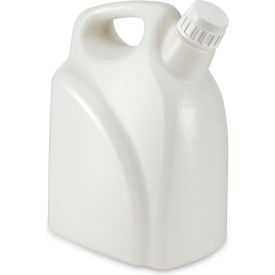 Jerrican, Rectangular with Handle, HDPE, White PP Screwcap, 10 Liter