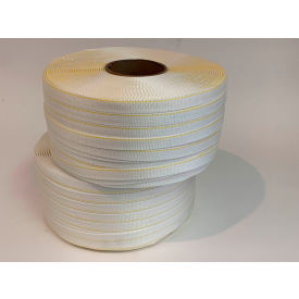 3100# Cross-Woven Cord Strapping, 1"W x 2500'L, White