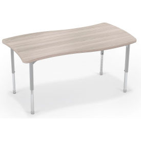 Hierarchy Creator Rectangle Table, Gray Elm, Matching Edge