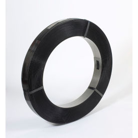 Steel Strapping Waxed, 5/8"W x 0.023" Thick, Black