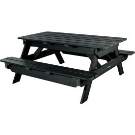 Hometown 72" A-Frame Rectangular Picnic Table, Black