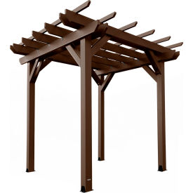 Bodhi 8' x 8' Pergola, Weathered Acorn