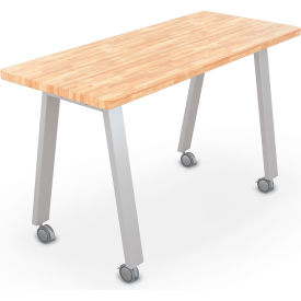 7230 Compass Makerspace Table, 30"L x 72"W x 42-5/8"H, Butcher Block Top