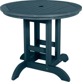 36" Round Outdoor Dining Table, Federal Blue