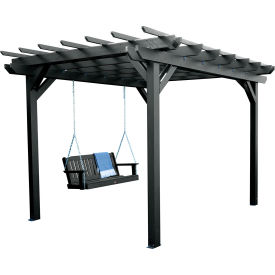 Bodhi 10' x 10' Pergola with 5' Lehigh Porch Swing, Black