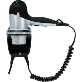 Greensense Mid-Size Wall Mount Hair Dryer, LED Nightlight, Black
