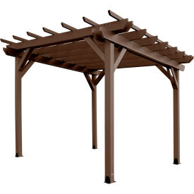 Bodhi 12' x 12' Pergola, Weathered Acorn