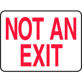 Safety Sign, Not An Exit, 10" x 14", Aluminum