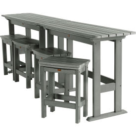 Lehigh 6 Piece Counter Height Balcony Set, Coastal Teak