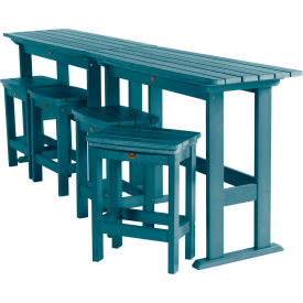 Lehigh 6 Piece Counter Height Balcony Set, Nantucket Blue