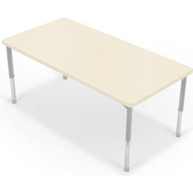 6030 Hierarchy Activity Rectangle Table, Youth Height, Neutral Weft, Matching Edge