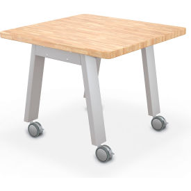 3636 Compass Makerspace Table, 36"L x 36"W x 29-5/8"H, Butcher Block Top
